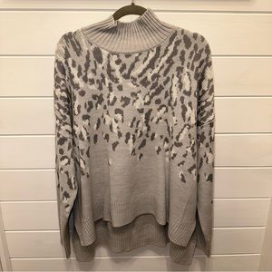 Gray Leopard Sweater